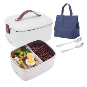 Practical 1.8L Car-Mounted Heating 2-in-1 Lunch Box Aesthetically Pleasing School & Household Hot Food Storage New Listing