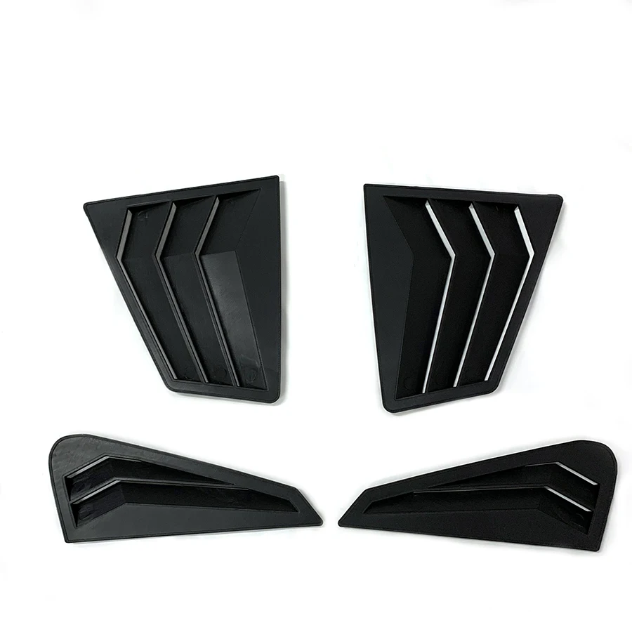product glossy black side vent window louvers 4 pcs auto spares for hyundai ioniq 2018   2021 2019 2020 air vent scoop shades cover-6