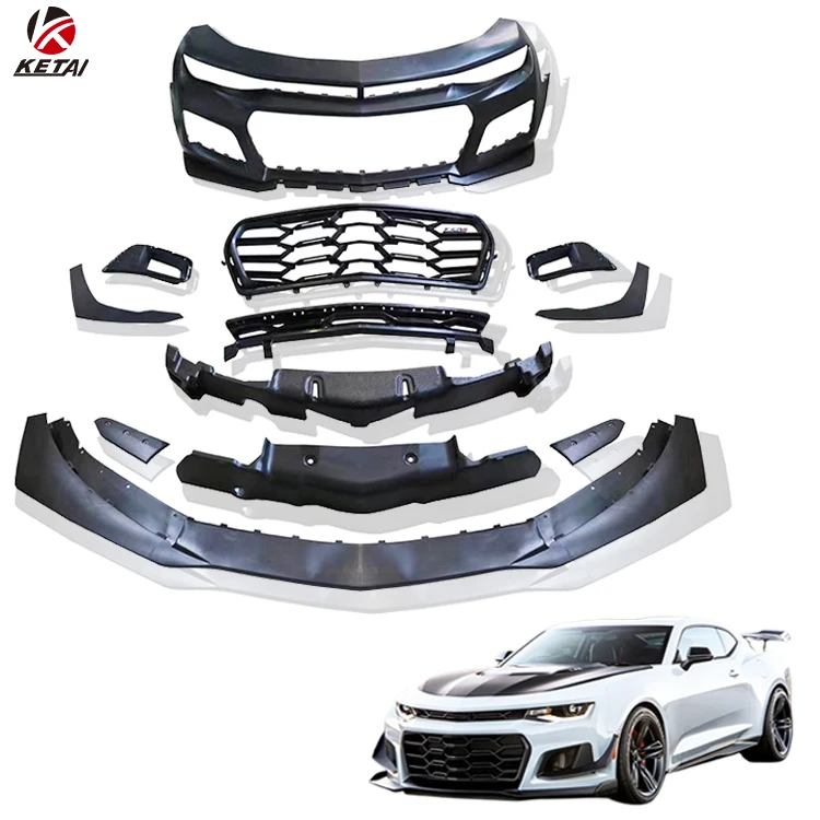 1LE Style Front Bumper Lip Side Skirt For 2016-2024 Chevy Camaro Glossy