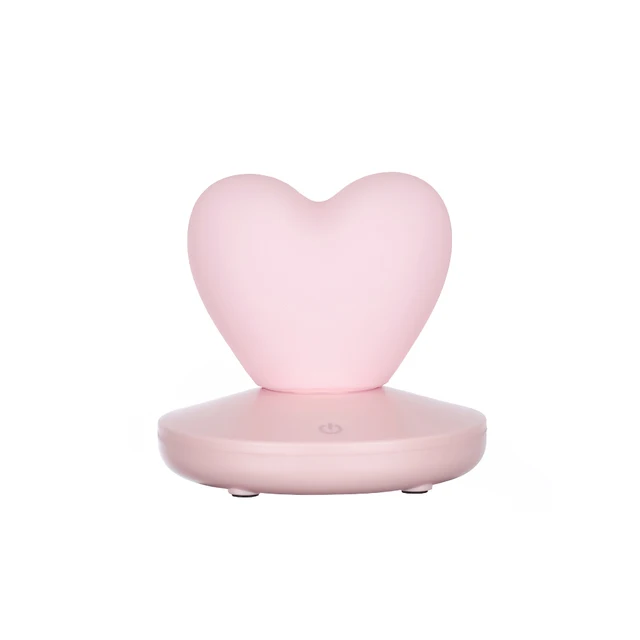 High Quality Heart Shape Design Silicone Dimmable Night Light for Kids