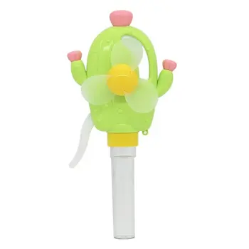 Macaron color turkey candies toys cute cactus mini handheld fan summer toys candy with red tube