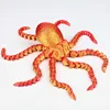 24cm red gold octopus