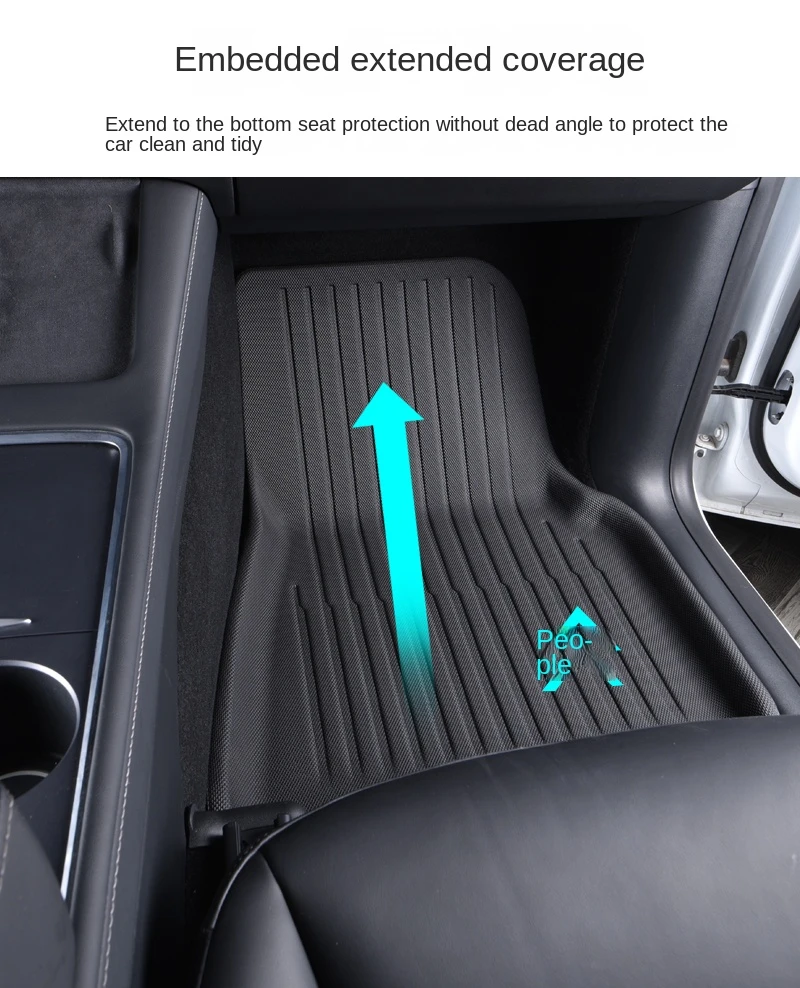 All Weather Floor Mat 6pcs Front Rear Cargo Liner Mat Waterproof Anti