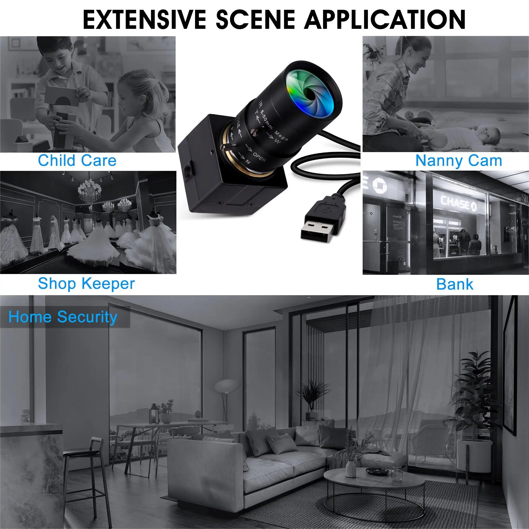 High Speed USB Camera 210fps 1280x800 Global Shutter OV9281
