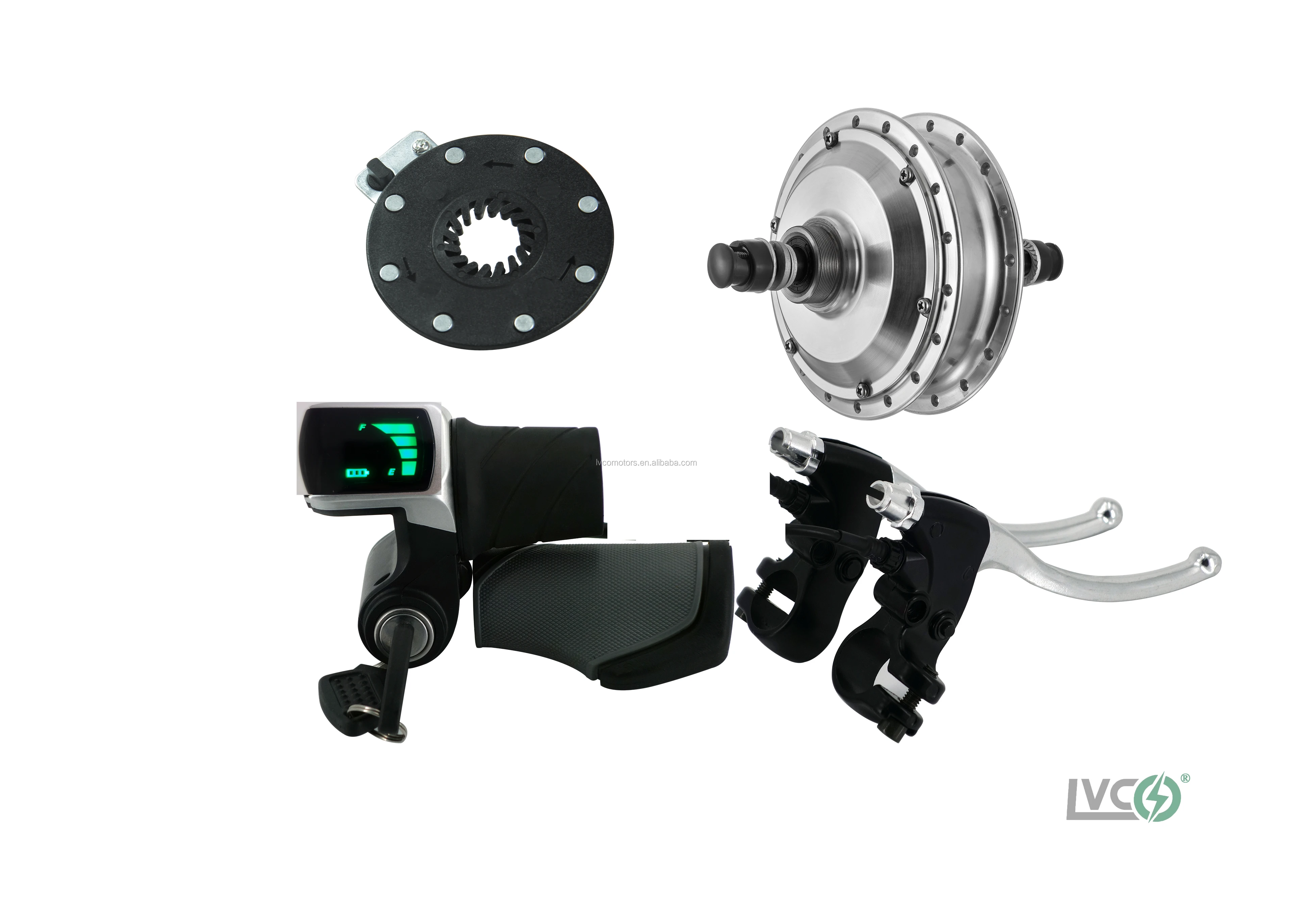 LVCO supply folding bike 16 inch electric bike conversion kit with throtller LCD