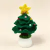 Christmas tree bonsai (small white basin)-Dark green