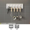 Set di pannelli forati da cucina 2 Bianco