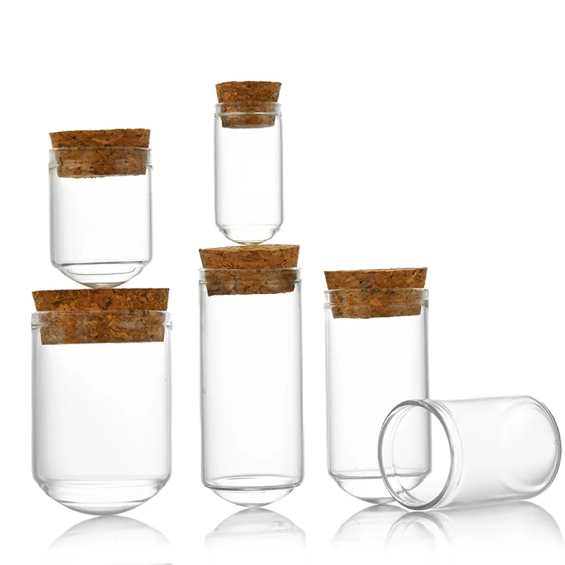 Decorative Small Mini Transparent Display Glass Cloche Dome with Cork Base