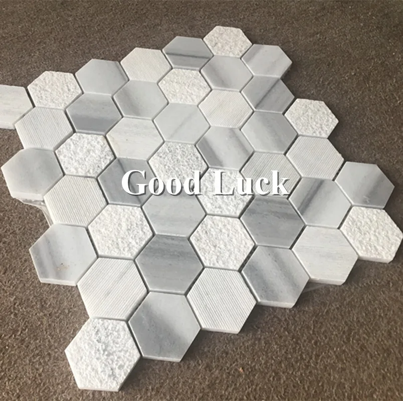 The Latest Design Marble Gray Stone Non-Slip Surface Mosaic Tile