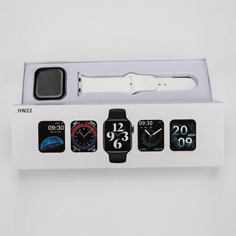 
 Умные часы Reloj Hw22 1,75 дюйма, полноразмерная сенсорная кнопка маршрутизации, долгий срок службы батареи, Bt вызов, пользовательский циферблат, серия Iwo 6, умные часы Hw22  