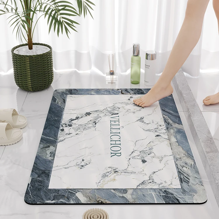 Soft Diatomite Soft Bath Mat Diatomaceous Earth Rapid Water Drying Foot