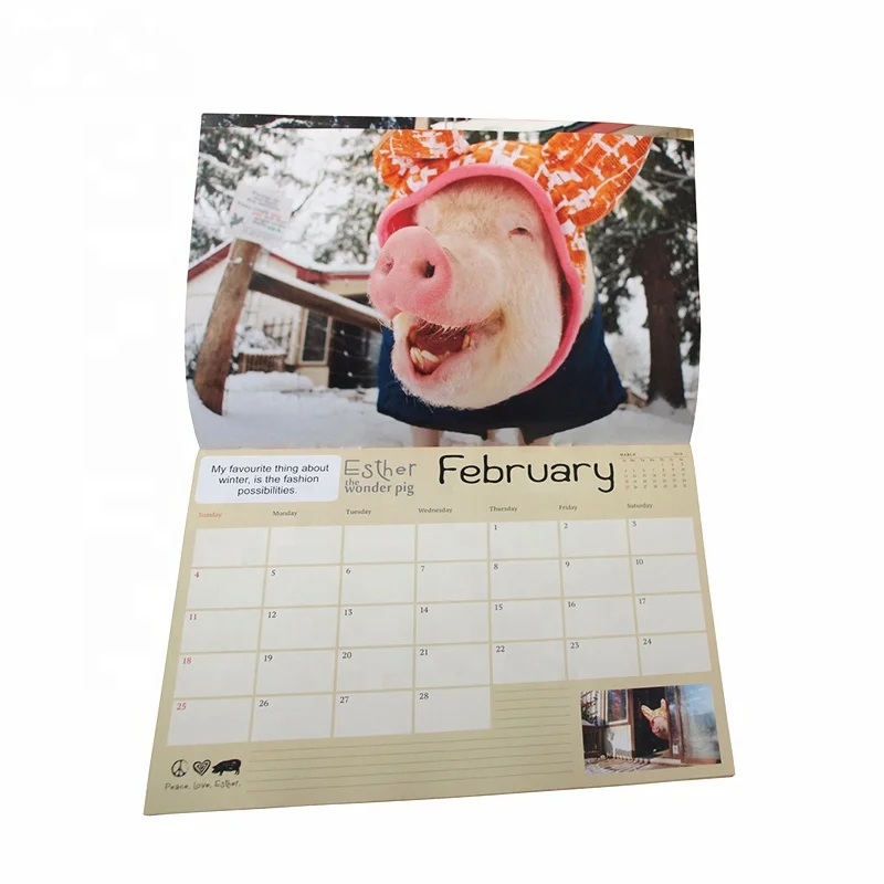 2021 Custom Digital Table Calendar, Desk Calendar, Foldable Wall Calendar Printing