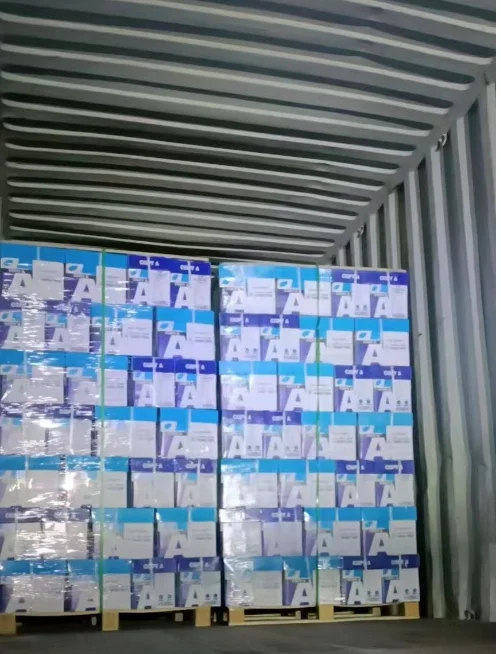 Белая двойная печатная бумага A4 бумажная копировальная в Китае 70 Gsm 80 500 листы одном пакете или на