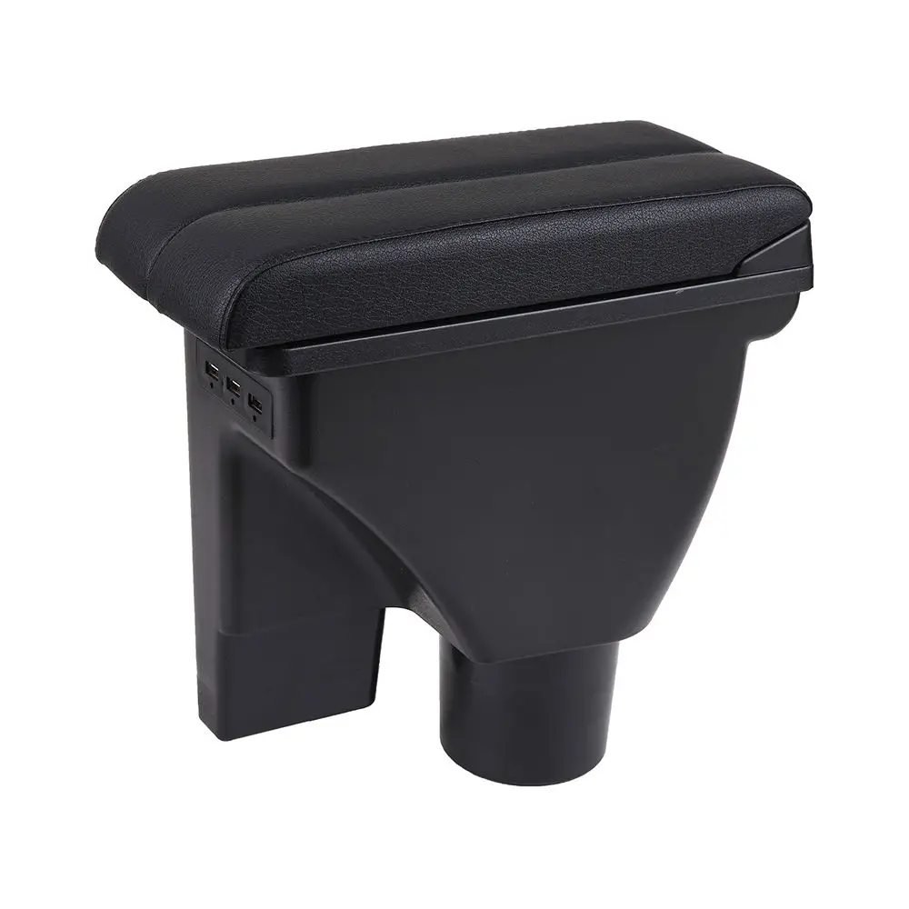 product usb with cup holder one piece double sided sliding curved surface car armrest box retrofit parts storage box interior parts car-3