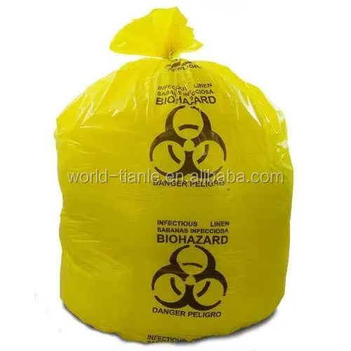 50 Clinical Waste Bags 90 Litres Yellow 