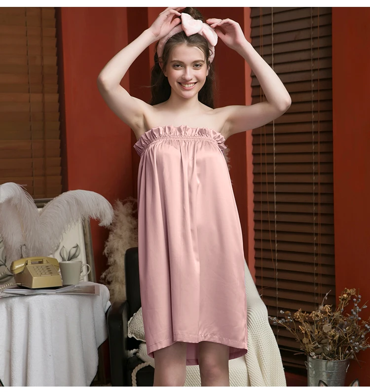 Bath Skirt Towel Robe With Straps Bath Towel Coral Fleece Towel