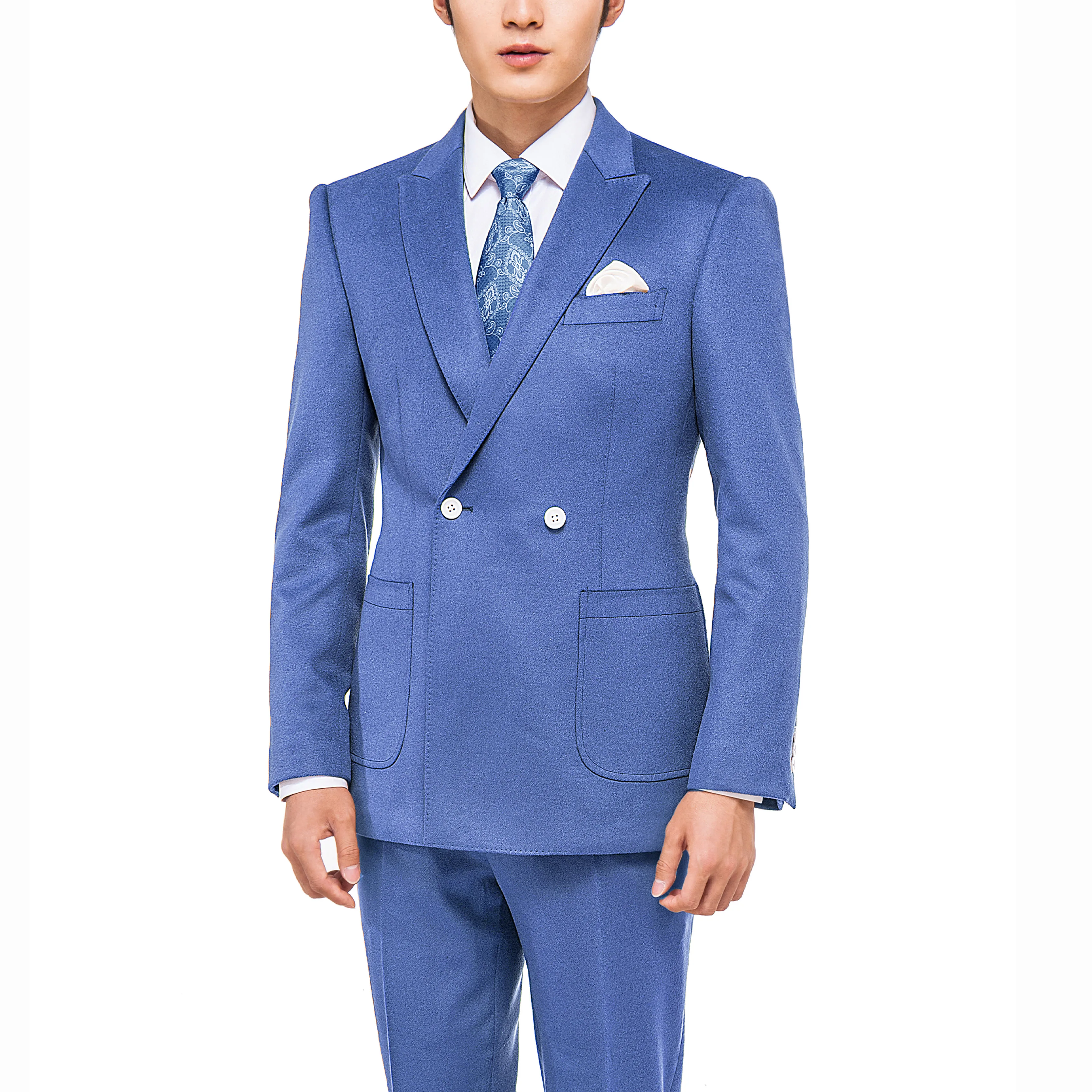 Zakelijke Kleding Heren Men's Two-piece Suit Jacket Pants Office Attire Men Double-breasted Suit Anzug Men Business Suits - Image 3