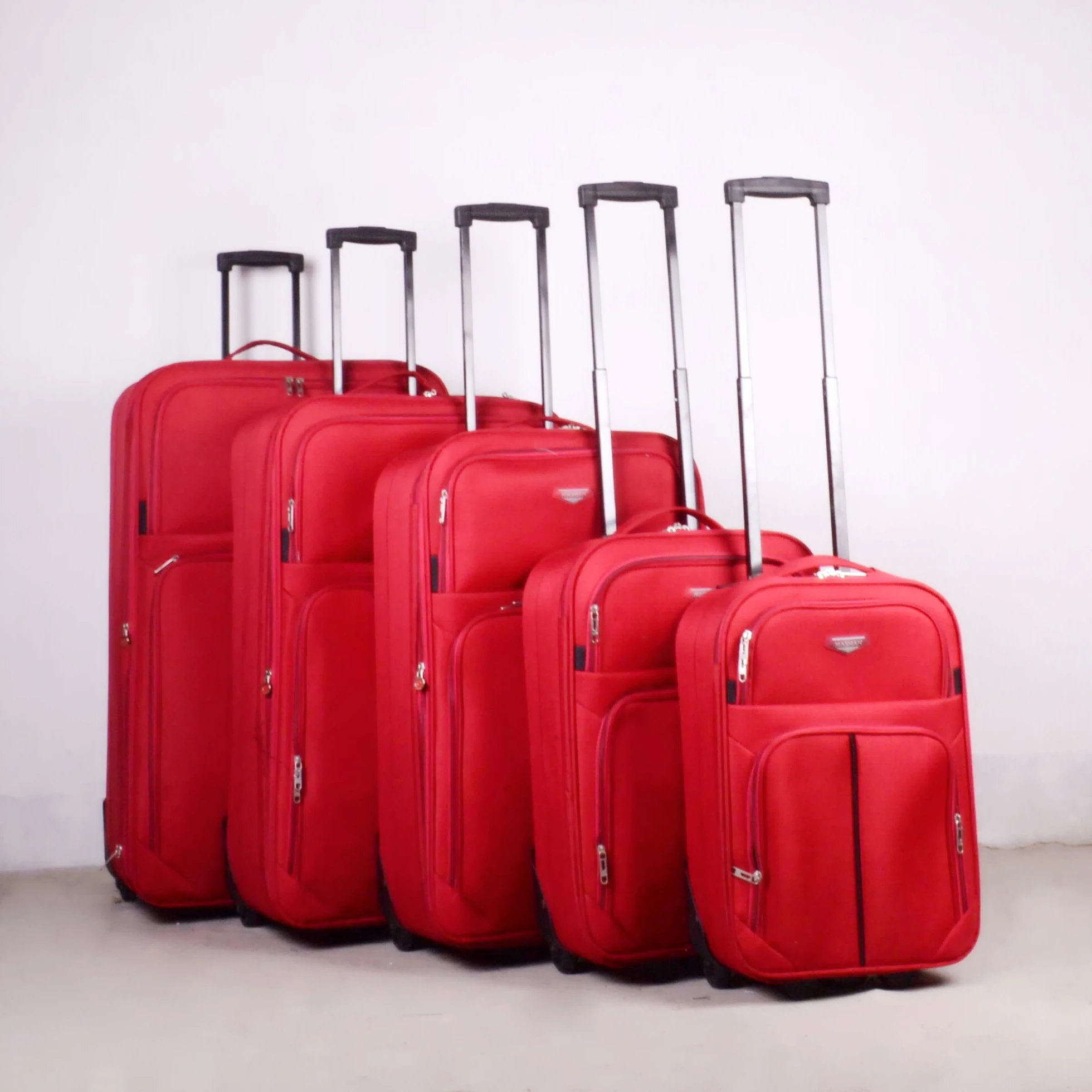 Soft 5pcs Trolley Luggage Suitcase Set 