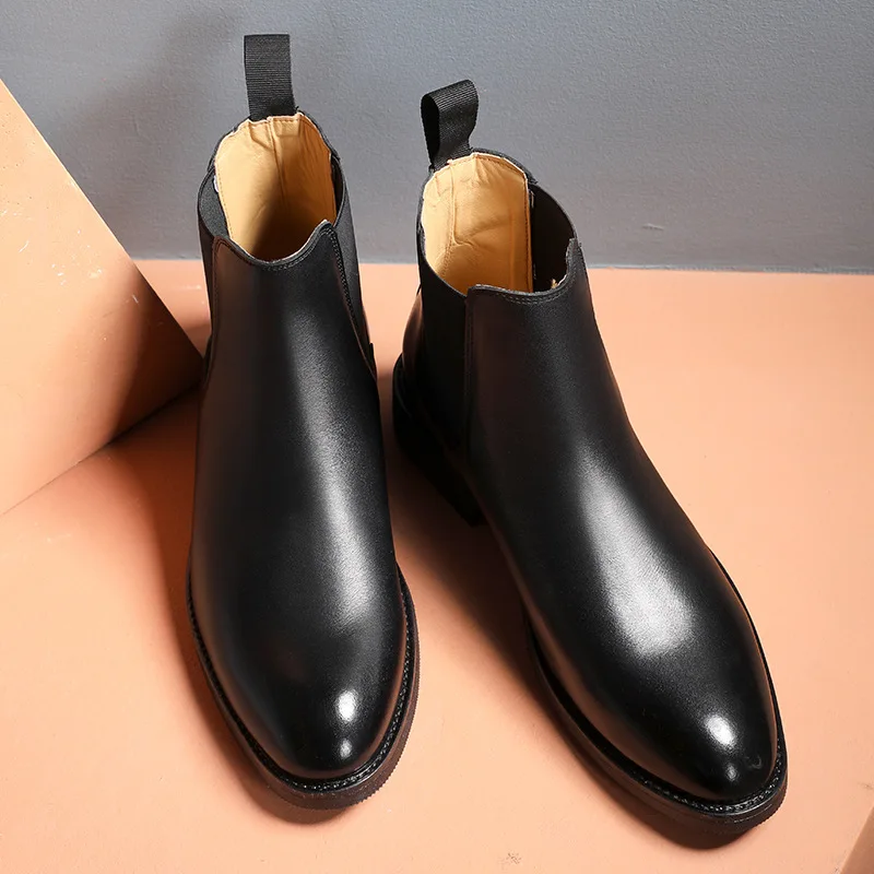 Ample New Arrival Men Dress Boots Fashion Leather Chelsea Boots For Men ...