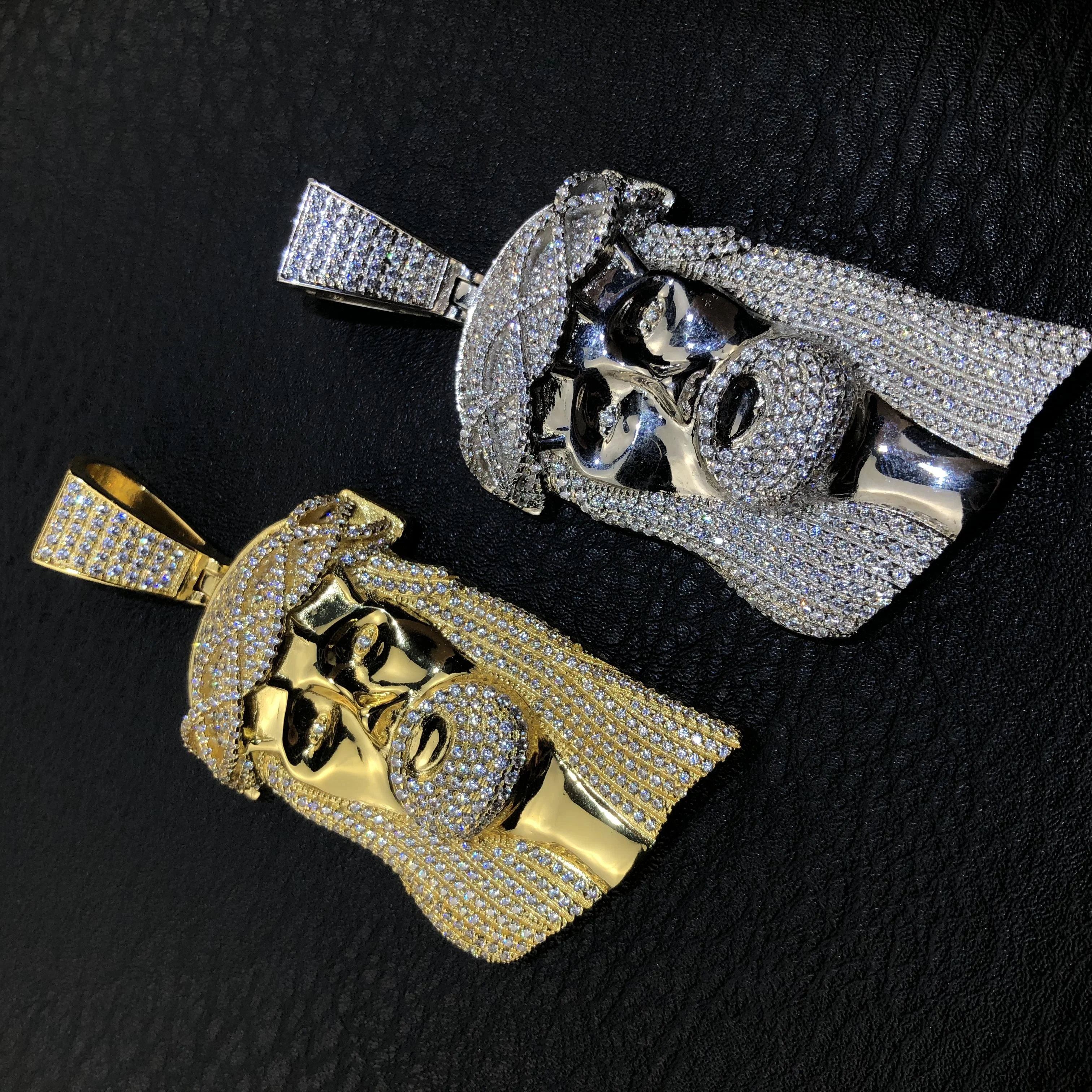 YSS JEWELRY 925 silver Big Jesus head zircon micro inlaid pendant 222060