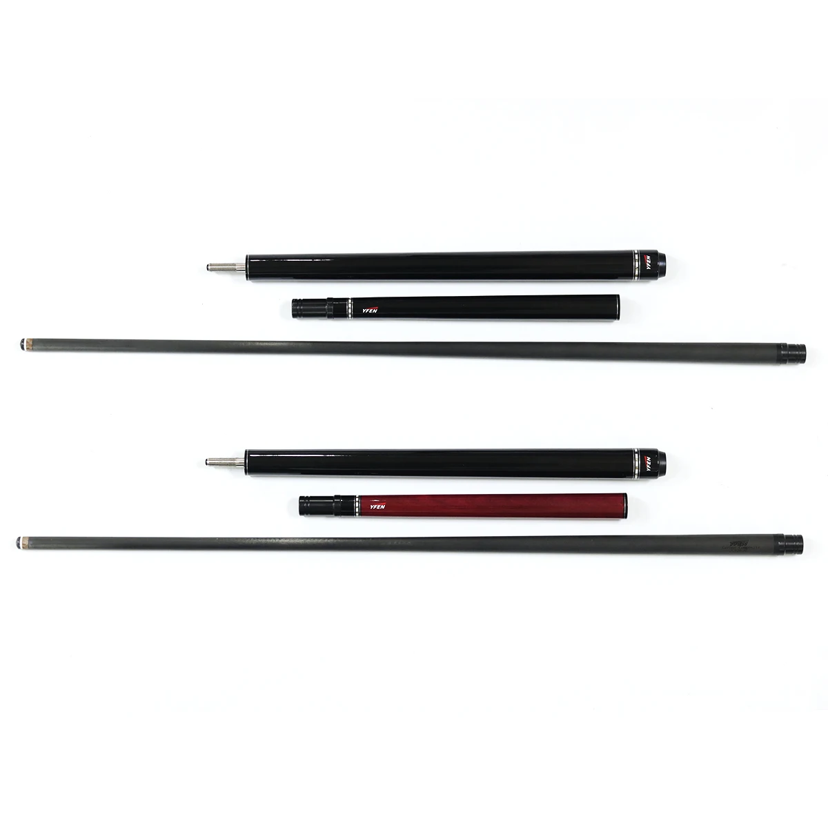 High End Yfen Carbon Fiber Shaft Maple Wood Butt Billiard Jump