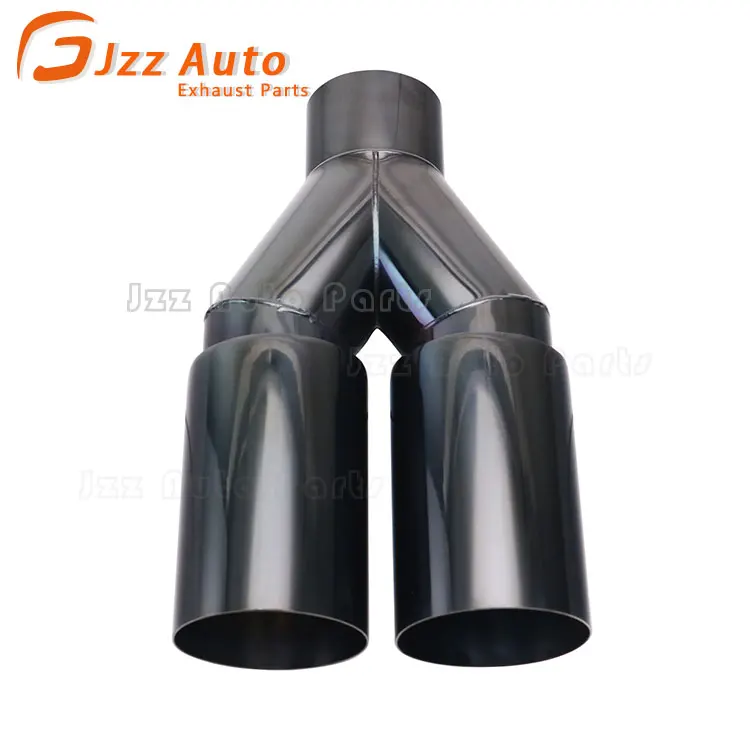 Dual Tip Single Stack Vehicle Exhaust End Pipe Throat Tip 304 Stainless Steel 2.5