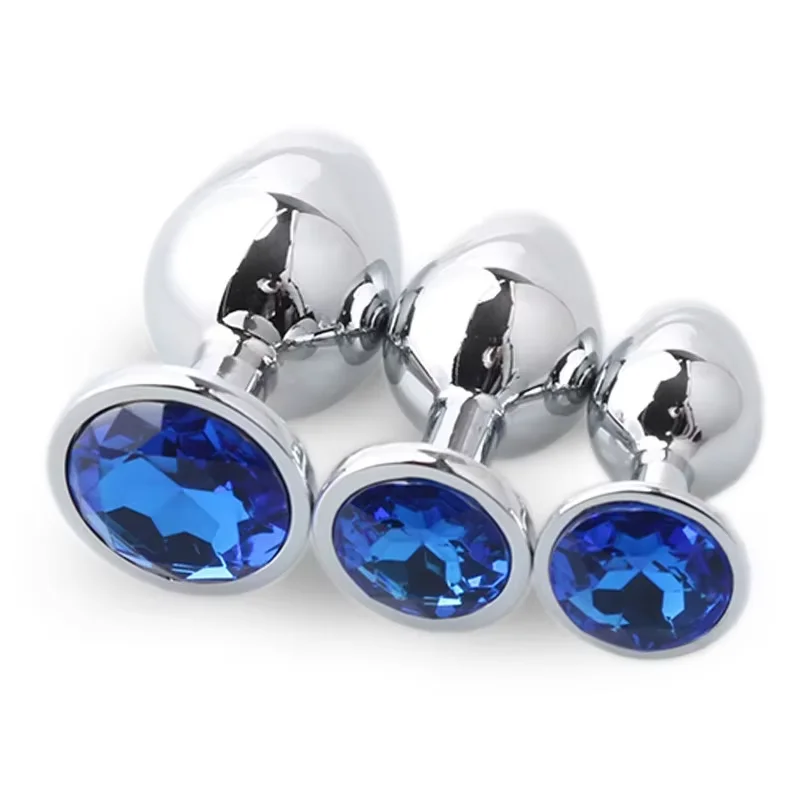 Hot Sale 3pcs Stainless Steel Butt Plug Set - Waterproof Crystal Jewelry  Anal Toys for Gay Pleasure, Available in 3 Sizes