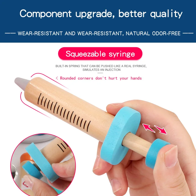 Новый продукт от производителя ролевые деревянные игрушки для ролевых игр развивающая игрушка врачебный деревянный набор врачей