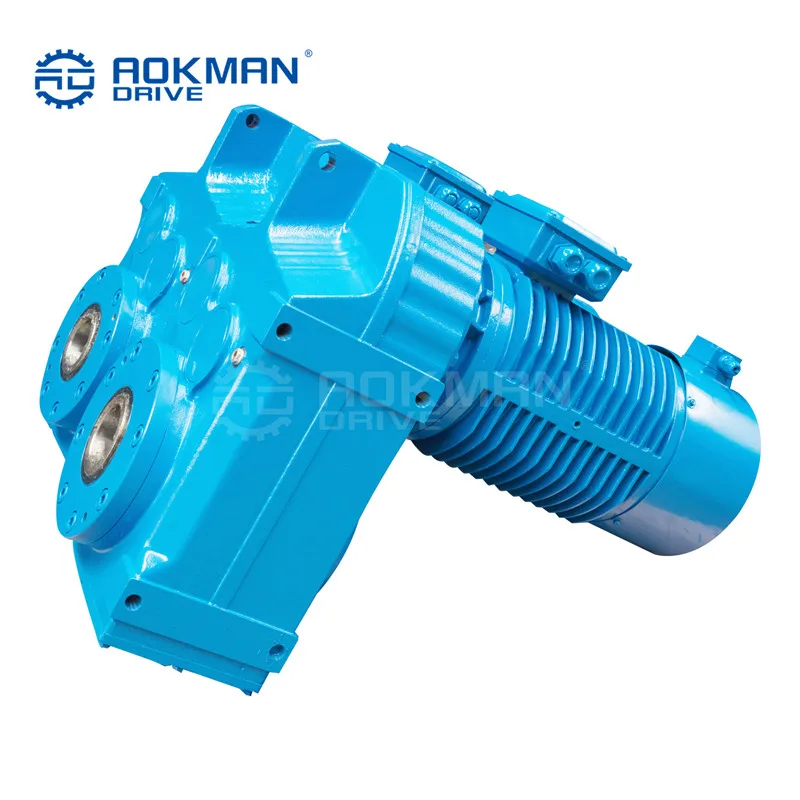 F Series High Power Solid Shaft Gearbox 80:1 Speed Reducer with Helical Gearing Arrangement Customizable Cast Iron Material