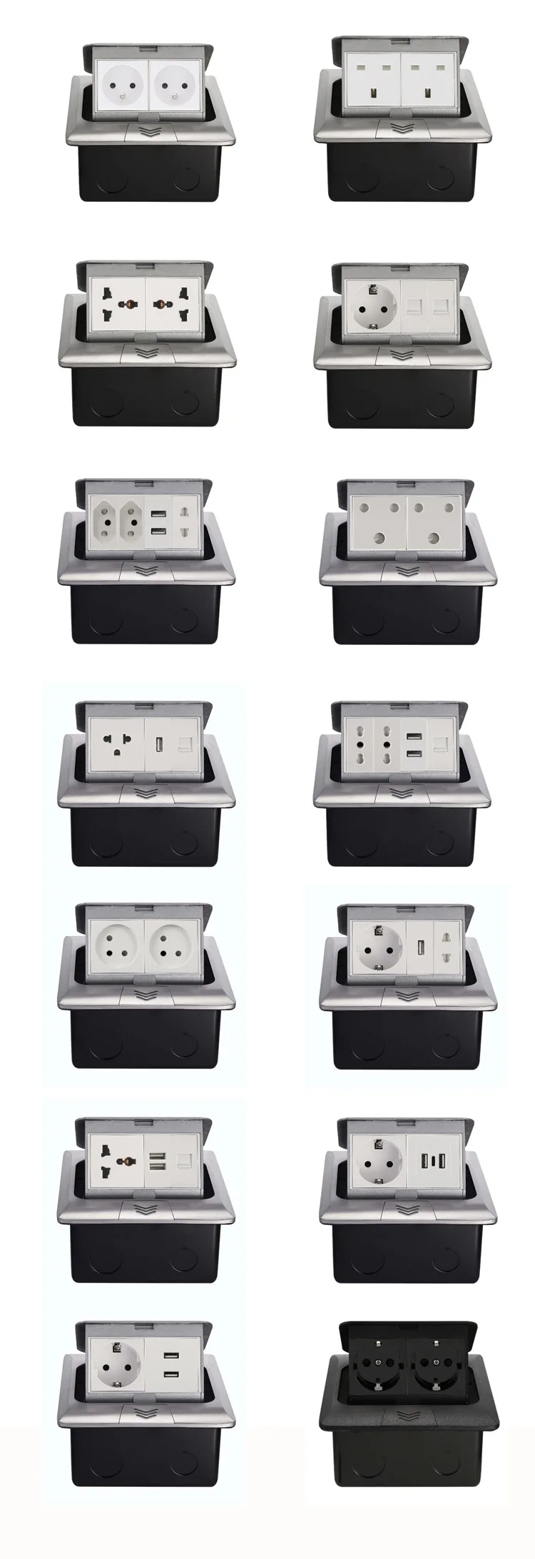 Popup Golden Floor Socket Boxes Eu Power Socket With Two Hole Buy