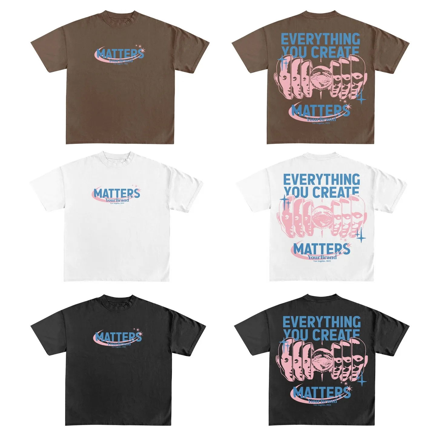 Streetwear Oversized Heavyweight Tshirts 100 Cotton Tshirts 300gsm Crew Neck Custom Screen