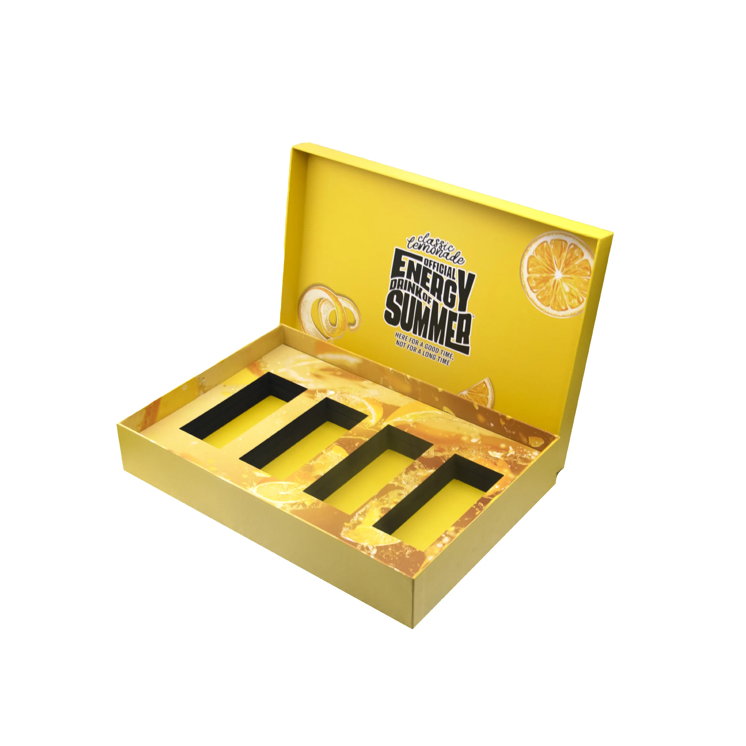 Luxury Gift Box with Magnetic Flip Closure Customized Color and Hot Stamping for Premium Packaging