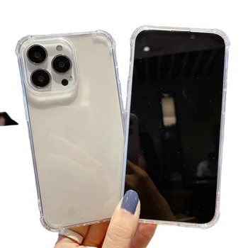 New TPU Clear Shockproof  Custom Mobile Phone Case for iPhone 17 16 15 14 Pro Max Transparent Soft Silicone Back Cover Wholesale