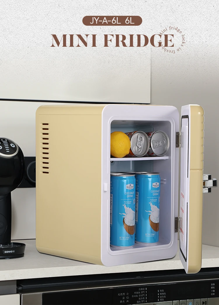 Portable Refrigerator Cooler Powered Glass Door Temperature Display