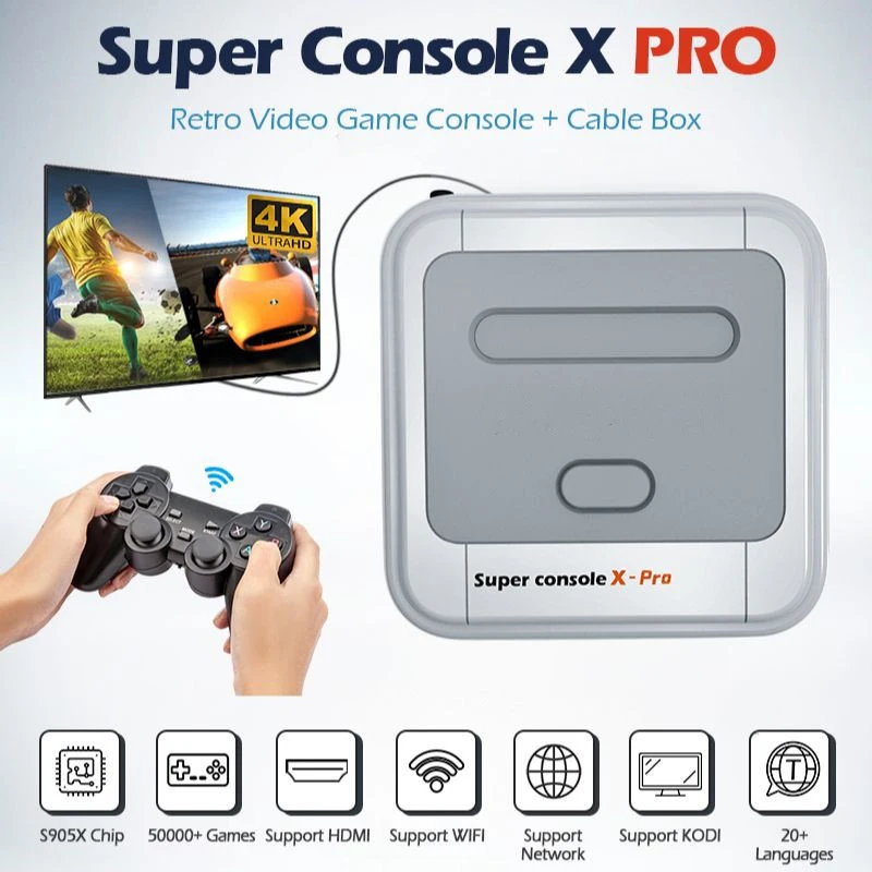 Wholesale super console X PRO retro game console wireless home TV