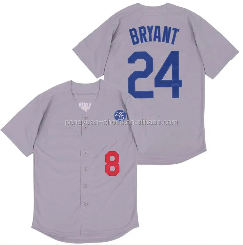 Nike Mens Blue Los Angeles Dodgers Bryant 24 Short Sleeve Jersey Size M L  XL