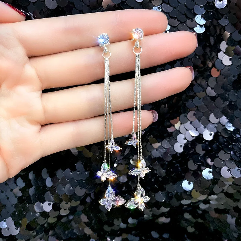 simple long earrings