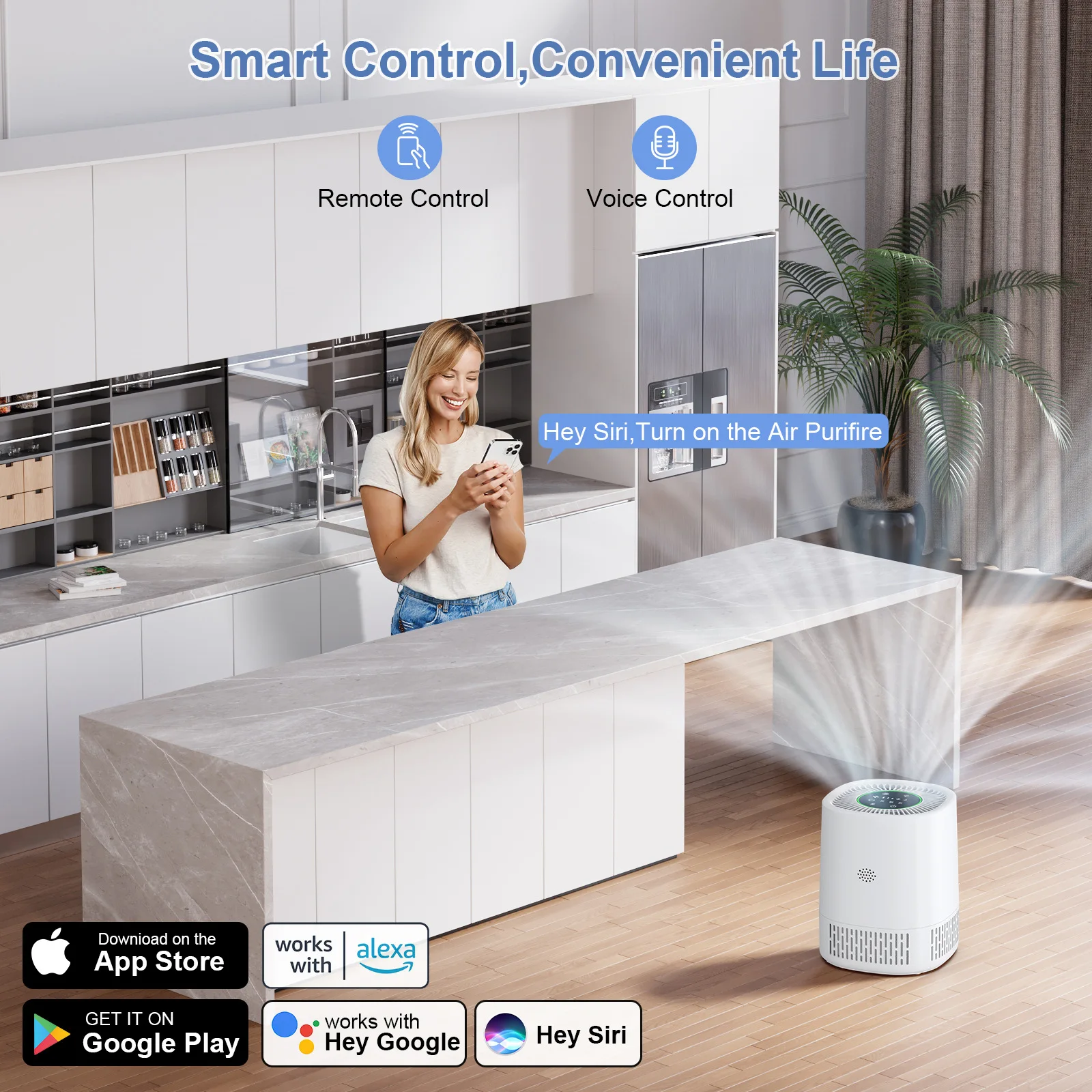 New Model of air Purifier Home Desktop Tabletop Touch-screen Wi-Fi Smart air Purifier 5