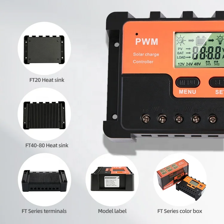 Produktbild von PWM-Solarladeregler 40A – 12V/24V Auto, LCD, Dual USB 5V/2A, Schutzfunktionen, Für Solarpanel