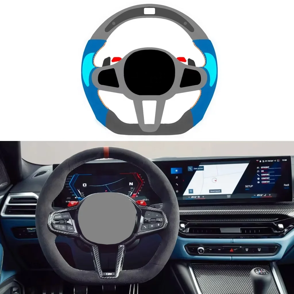 Customize 3 Series G20 M340i 330i M Sport Steering Wheel Alcantara Forged Carbon Fiber LED for BMW 19-22