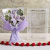 Tulipanes en flor - caja para mascotas mediana violeta claro