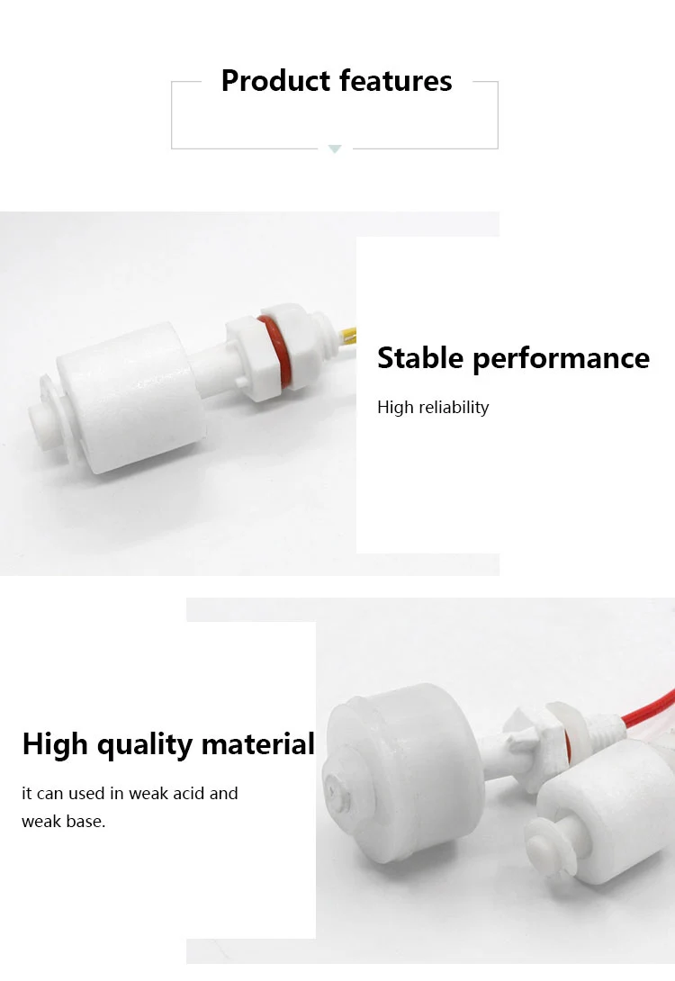 Highly Accurate Vertical Level Measuring Instruments Liquid Level Sensor Float Switch