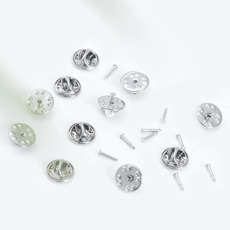 Wholesale Stainless Steel Butterfly Buckle Needle Spur Needle Nail Pins DIY Accessories Brooch Clutch Pin Backs