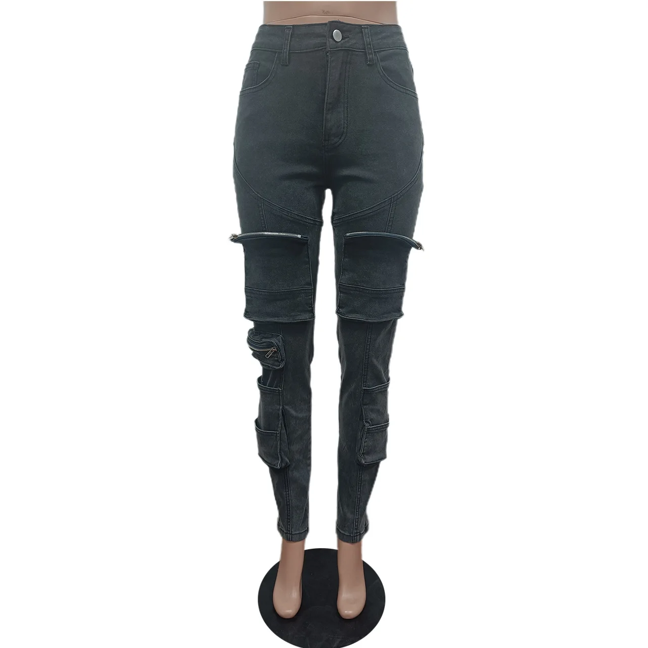 X1983 Fashion Denim Casual Pockets Bodycon Women Jeans Long Pant - Buy ...