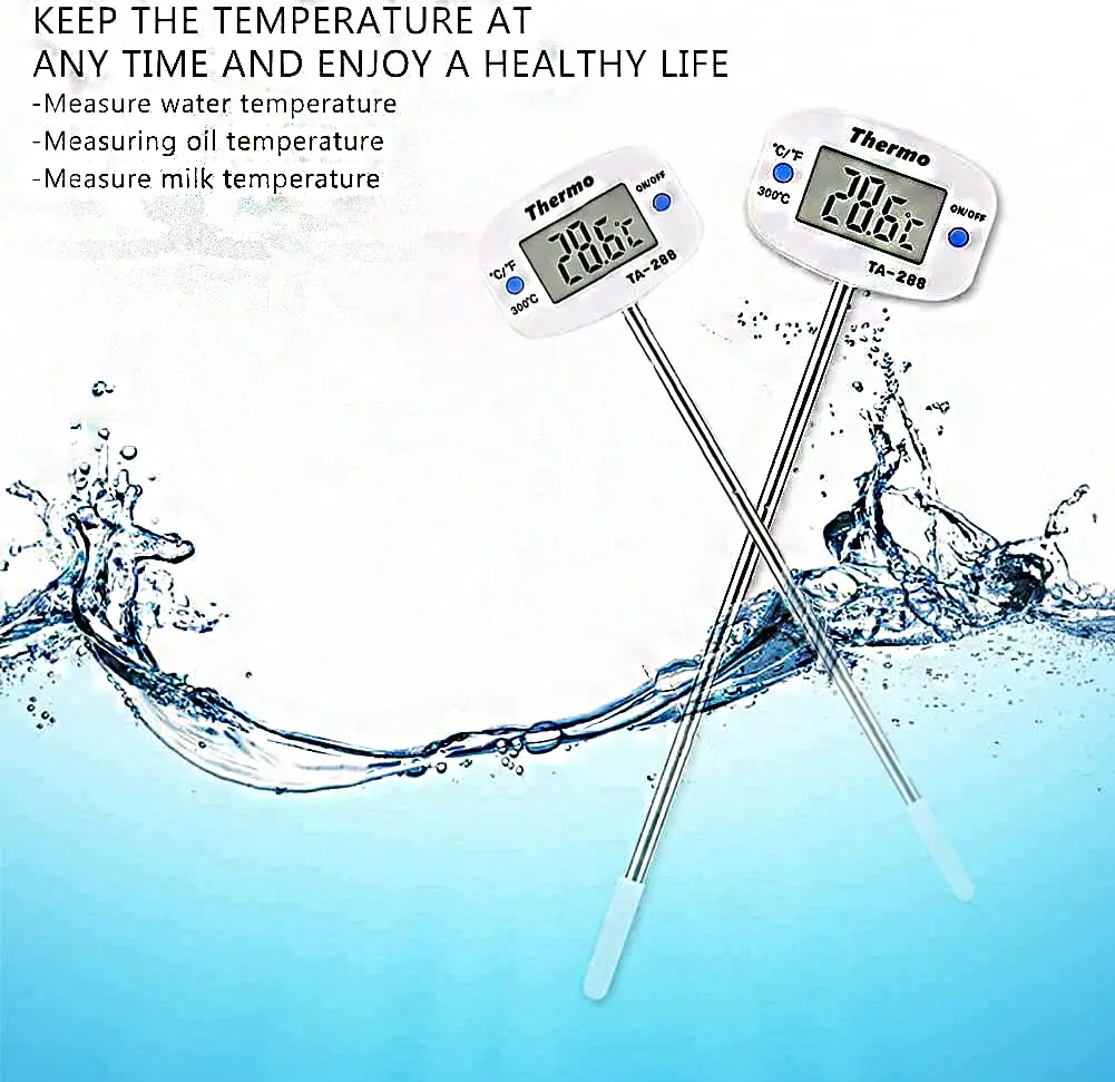 Food Thermometer Digital Thermometer Oven Meat Probe BBQ Cooking Chocolate Water Oil Kitchen Thermometer