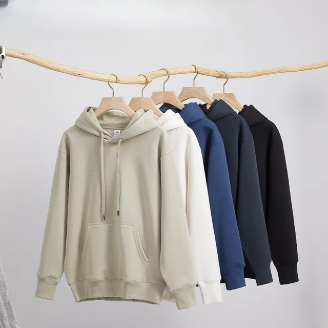 Wholesales Cotton Street Wear Blank Plain Men's Hoodie Baggy Soft Cotton Hoodies Ready to Ship Plain Women's Hoodie