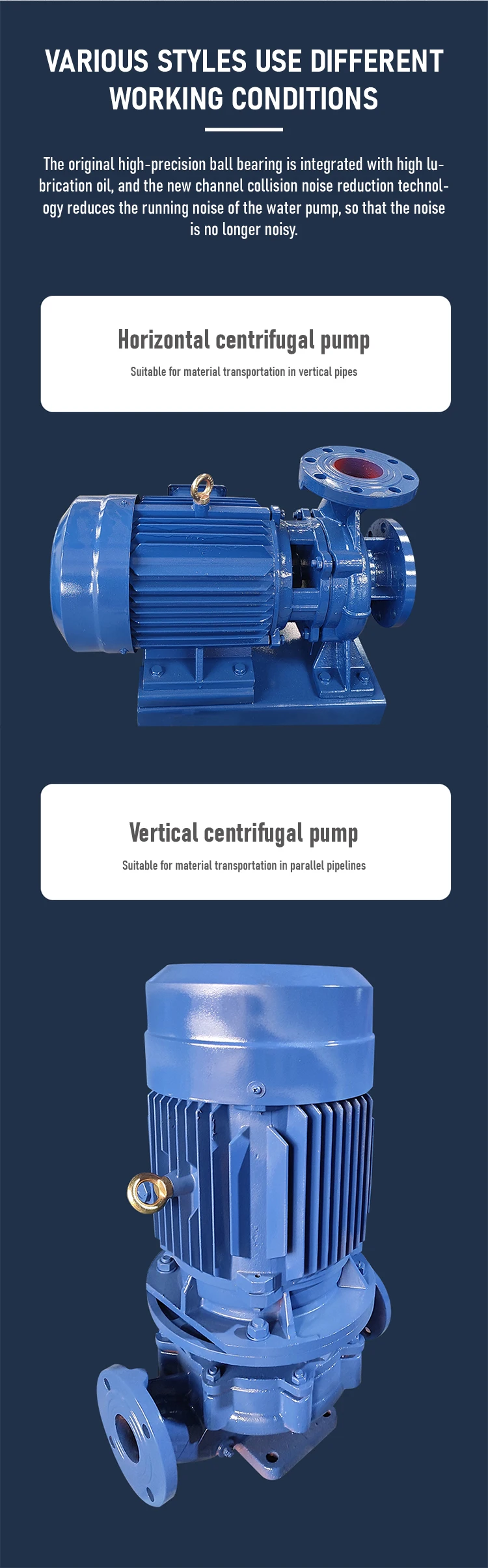 Hot Sale Horizontal Pipeline Centrifugal Pump Isw Centrifugal Pump For