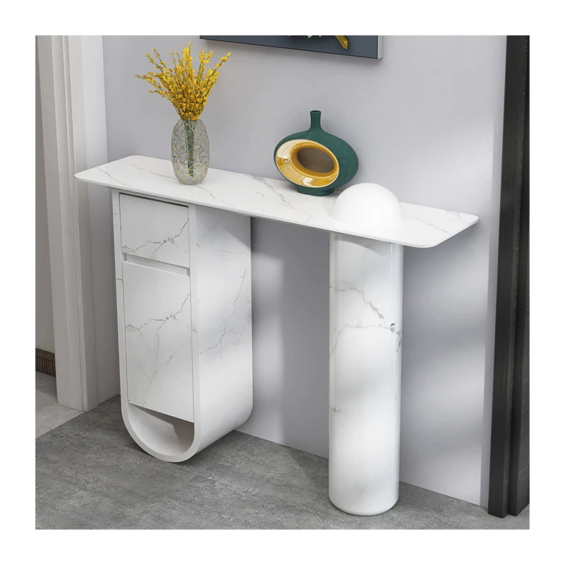 Italian Style Modern Luxury Rock Panel Decorative Cabinet Light Simple Porch Table Pole Boo Countertops Vanity Tops Table Tops