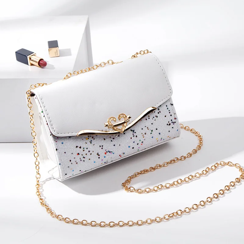 Wholesale Korean Version Trendy Fashion Women's Bag Popular Pearl Metal  Embellished Shoulder Bag Versatile Crossbody Chain Bag From m.