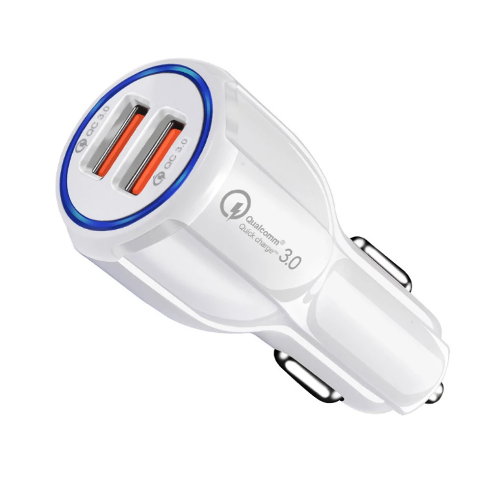 Высокоскоростное автомобильное зарядное устройство SIPU с 2 портами usb, автомобильное зарядное устройство qc 30 для мобильного телефона